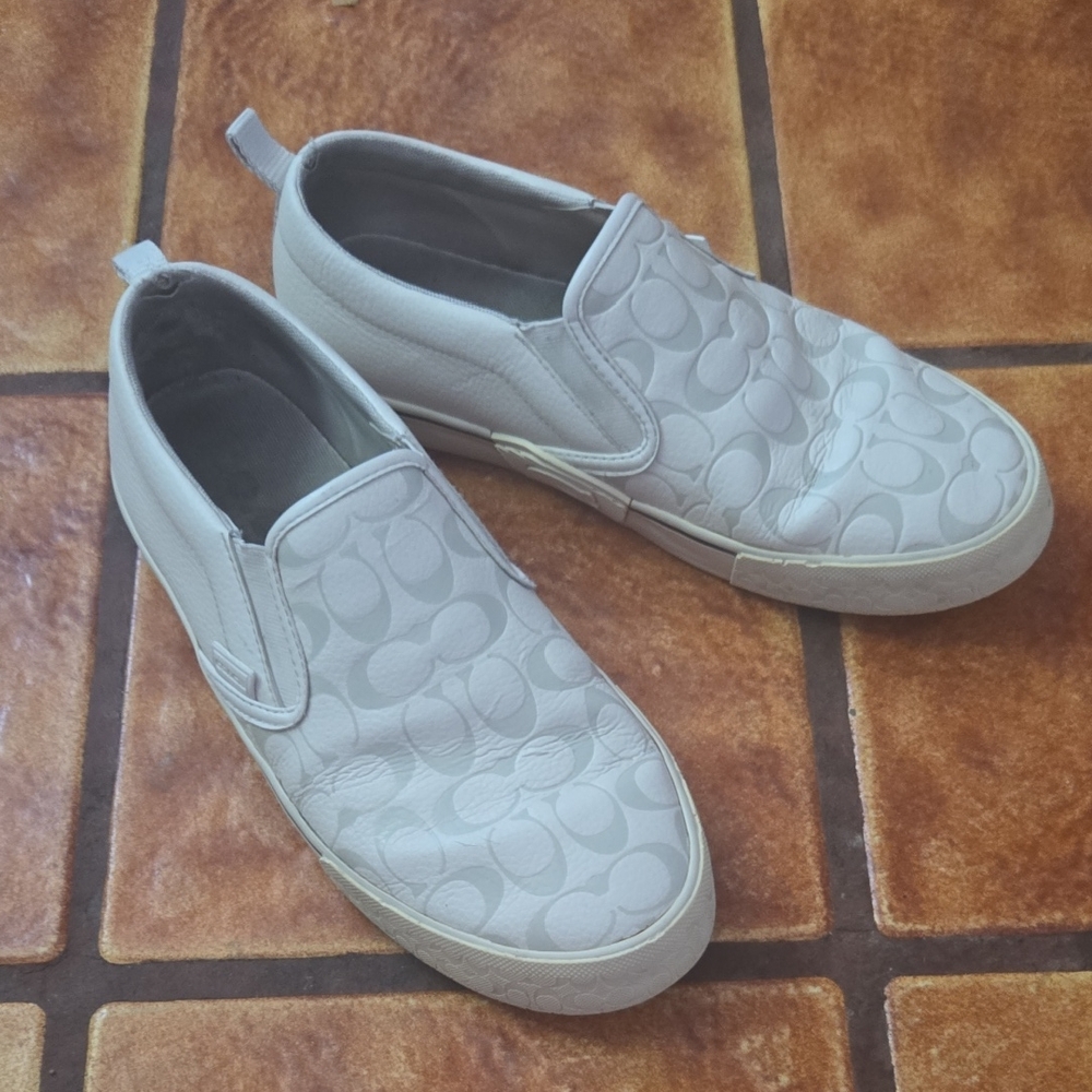 Coach Cream Slip-On Shoes